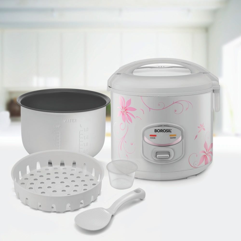 Buy BOROSIL Pronto Deluxe II 1.8 Litre Electric Rice Cooker with ...