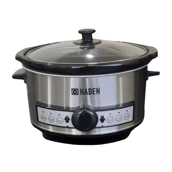 HADEN 3.5 Litre Electric Slow Cooker with Power Light Indicator (Silver)_1