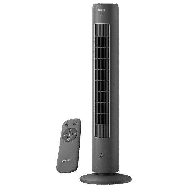 PHILIPS 5000 Series Bladeless 2230 m3/hr Air Delivery Tower Fan with Remote (Silent Operation, Black)_1