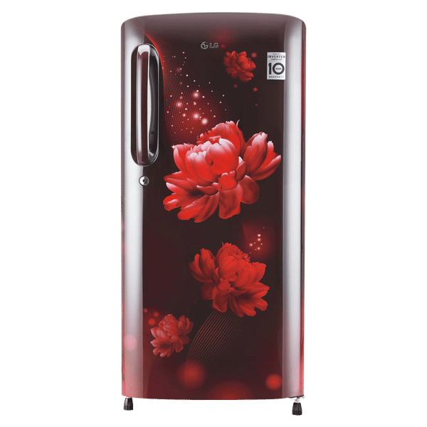 LG 190 Litres 4 Star Direct Cool Single Door Refrigerator with Stabilizer Free Operation (GL-B201ASCY.ASCZEB, Scarlet Charm)_1