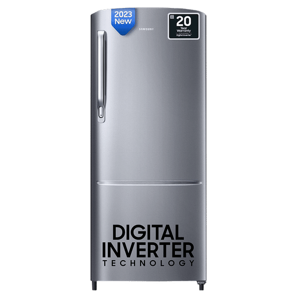 SAMSUNG 183 Litres 3 Star Direct Cool Single Door Refrigerator with Anti-Bacterial Gasket (RR20C1723S8/HL, Elegant Inox)_1