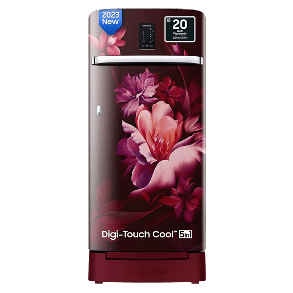 SAMSUNG 189 Litres 4 Star Direct Cool Single Door Refrigerator (RR21C2F24RZ/HL, Midnight Blossom Red)_1