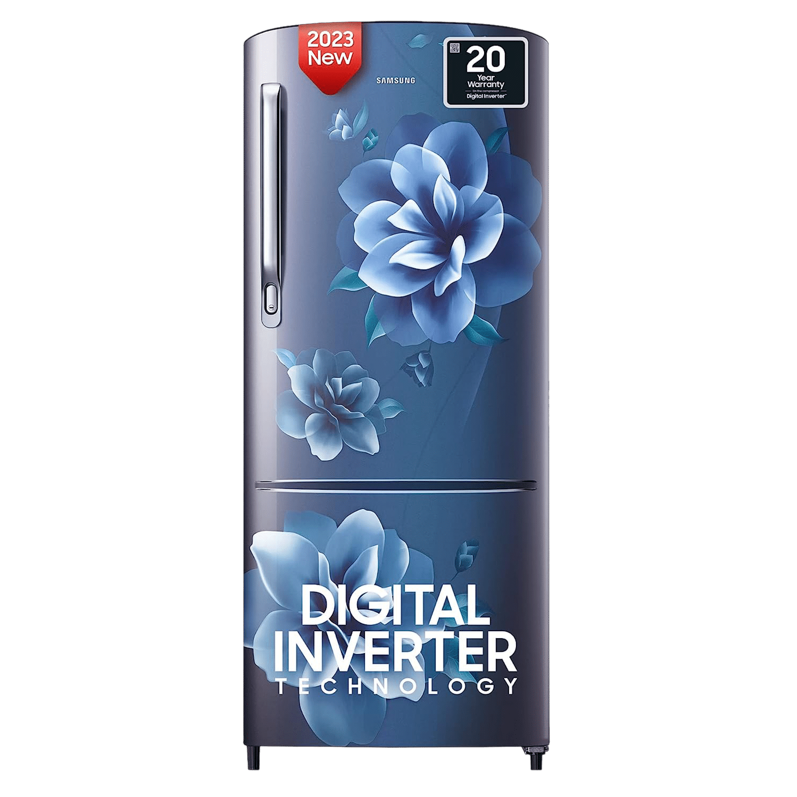 [For ICICI Credit Card on Tataneu App] SAMSUNG 183 Litres 4 Star Direct Cool Single Door Refrigerator with Anti-Bacterial Gasket (RR20C1724CU/HL, Camellia Blue)