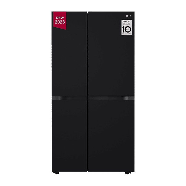 LG 655 Litres Side by Side Refrigerator with Smart Diagnosis (GL-B257DBMX, Black Mirror)_1