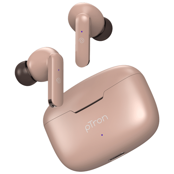 pTron Bassbuds Air In-Ear Truly Wireless Earbuds WITH MIC (Bluetooth 5.1,USP,Bassbuds Air,Brown)_1