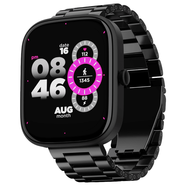 boAt Wave Convex Smartwatch with IP67 Waterproof (49.7mm AMOLED Display, Steel Black Strap)_1