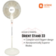 Orient Stand 33 40cm Sweep 3 Blade Pedestal Fan (Superior Blades, 2121605111120, Signal White)_3