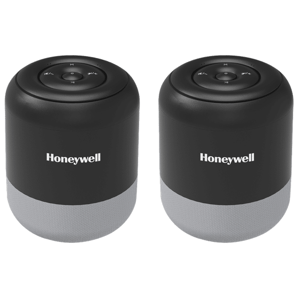 Honeywell Trueno U100 Duo 10W Portable Bluetooth Speaker (IPX4 Water Resistant, 52 mm Drivers, 5.0 Channel, Grey)_1