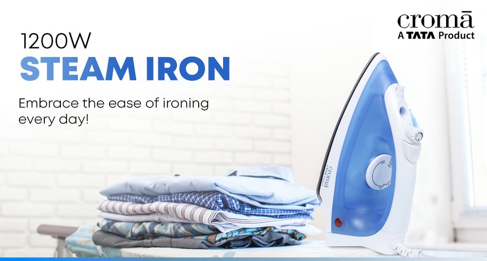 Buy Croma 1600 Watts Steam Iron (Overheat Safety, CRAH2053, Grey