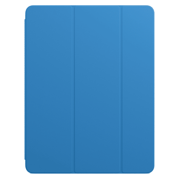 Apple Polyurethan Smart Folio Cover for Apple iPad Pro 12.9 Inch (3rd & 4th Gen) (Front & Back Protection, Surf Blue)_1