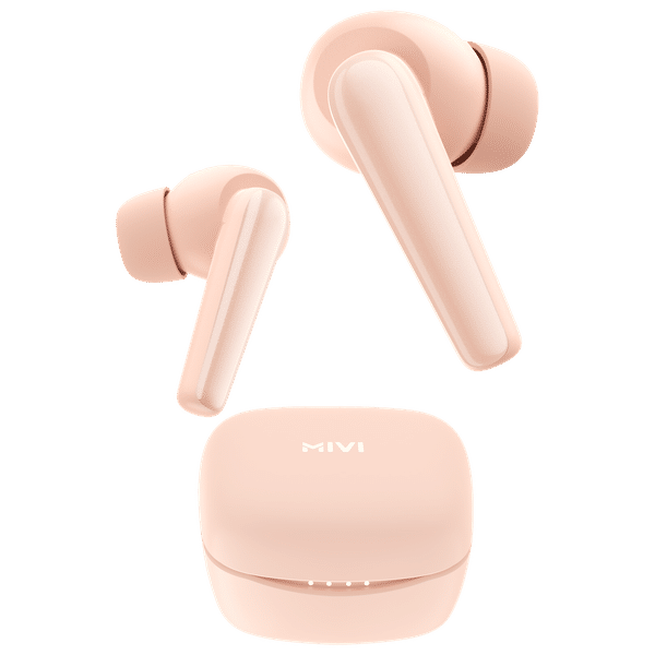 Mivi Duopods N5 TWS Earbuds with AI Noise Cancellation (13mm Driver, Pink)_1