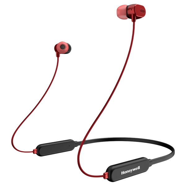 Honeywell Moxie V10 Neckband (IPX4 Water Resistant, Voice Assistant Enabled, Black & Red)_1
