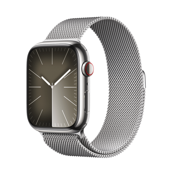Apple Watch Series 9 GPS+Cellular with Silver Milanese Loop - M/L (45mm Display, Silver Stainless Steel Case)_1