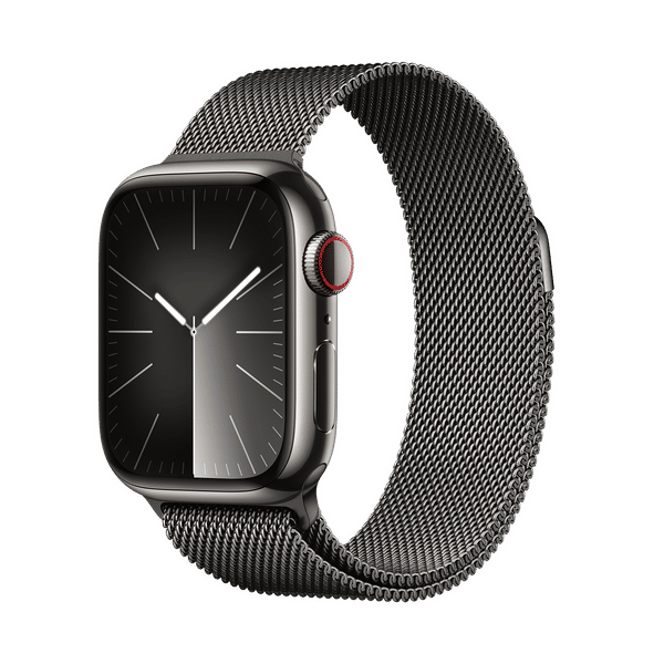 Apple Watch Series 9 GPS+Cellular with Graphite Milanese Loop - S/M (41mm Display, Graphite Stainless Steel Case)_1