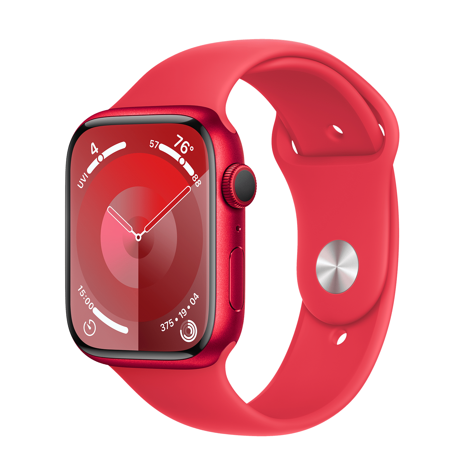 Apple Watch Series 9 GPS with Red Sport Band - S/M (45mm Display, Red Aluminium Case)