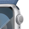 Apple Watch Series 9 GPS with Winter Blue Sport Loop - S/M (41mm Display, Silver Aluminium Case)_3