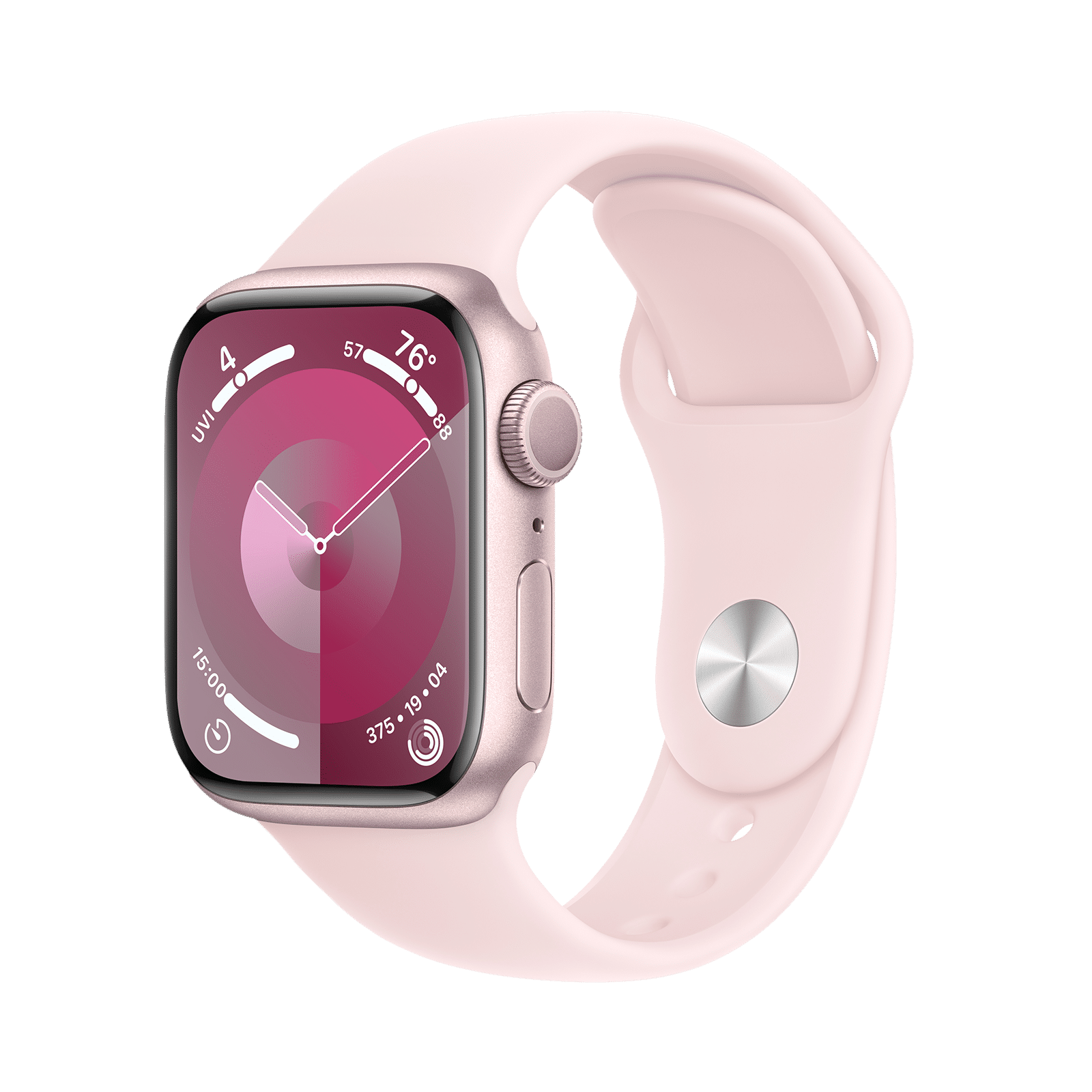 Buy Apple Watch Series 9 GPS+Cellular with Clay Sport Band - S/M (41mm  Display, Gold Stainless SteelCase) Online - Croma