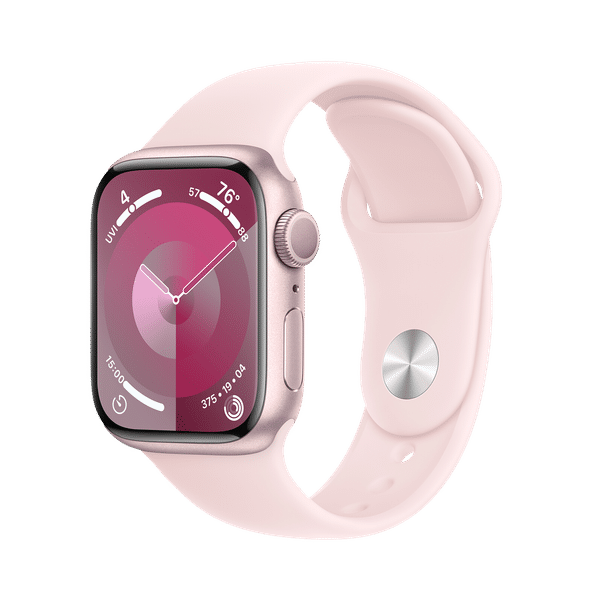 Apple Watch Series 9 GPS with Light Pink Sport Band - S/M (41mm Display, Pink Aluminium Case)_1