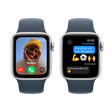 Apple Watch SE GPS with Storm Blue Sport Band - S/M (40mm Display, Silver Aluminium Case)_4