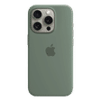 Apple Soft Silicone Back Cover for Apple iPhone 15 Pro (MagSafe Charging Support, Cypress)_1