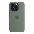 Apple Soft Silicone Back Cover for Apple iPhone 15 Pro (MagSafe Charging Support, Cypress)_2