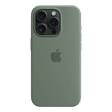 Apple Soft Silicone Back Cover for Apple iPhone 15 Pro (MagSafe Charging Support, Cypress)_4
