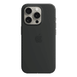 Apple Soft Silicone Back Cover for Apple iPhone 15 Pro (MagSafe Charging Support, Black)_1