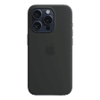 Apple Soft Silicone Back Cover for Apple iPhone 15 Pro (MagSafe Charging Support, Black)_2
