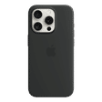 Apple Soft Silicone Back Cover for Apple iPhone 15 Pro (MagSafe Charging Support, Black)_3