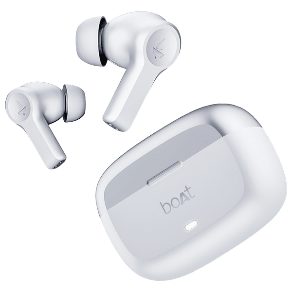 boAt Airdopes Flex 454 ANC TWS Earbuds with Active Noise Cancellation (IPX5 Water Resistant, ASAP Charge, Zinc White)_1