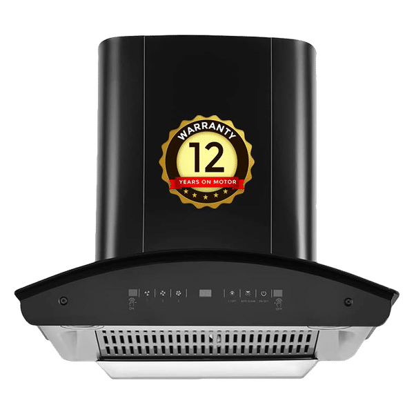 BLOWHOT Evana S BAC MS 60cm 1200m3/hr Ducted Auto Clean Wall Mounted Chimney with Motion Sensor (Black)_1