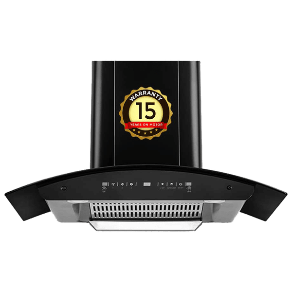BLOWHOT Evana L BAC MS 90cm 1200m3/hr Ducted Auto Clean Wall Mounted Chimney with Motion Sensor (Matt Black)_1