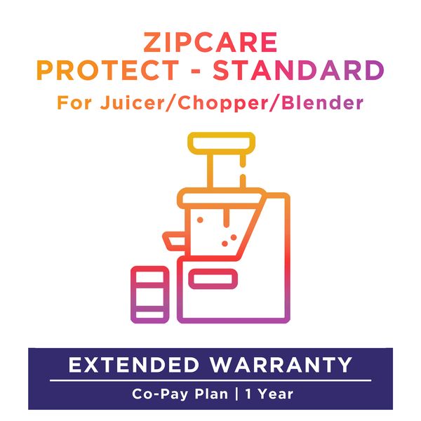 ZipCare Protect Standard 1 Year for Juicer / Chopper / Blender (Rs. 100 - Rs. 2500)_1