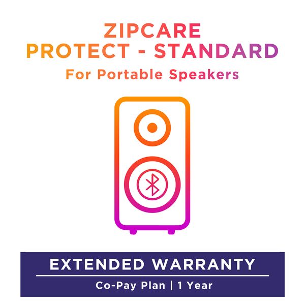 ZipCare Protect Standard 1 Year for Portable Bluetooth Speakers (Rs. 100 - Rs. 2500)_1