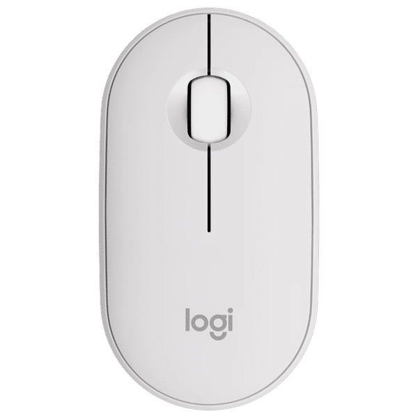 logitech Pebble Mouse 2 Wireless Optical Mouse with Silent Click Buttons (1000 DPI, Ultra Portable, Tonal White)_1