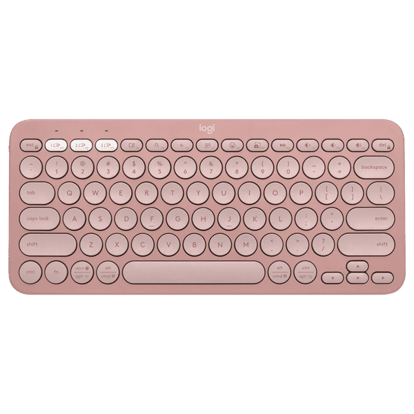 logitech Pebble Keys 2 Bluetooth Wireless Keyboard with Multi Device Pairing (10 Customizable Keys, Tonal Rose)_1