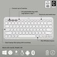 logitech Pebble 2 Wireless Keyboard and Mouse Combo (Quiet and Customizable, Tonal White)_2