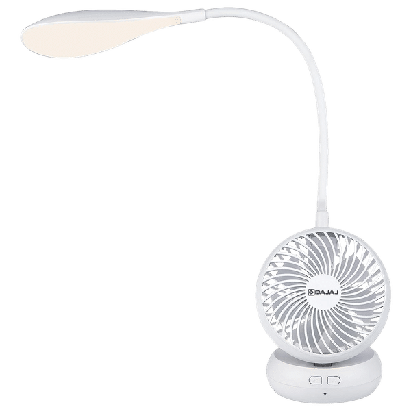 BAJAJ Air Light 85mm 7 Blade Rechargeable Personal Fan with 1800 mAh Battery (Silent Operation, White)_1