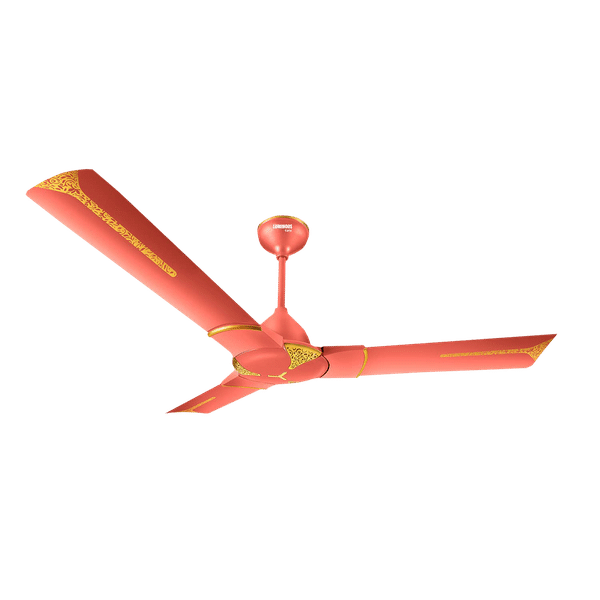 LUMINOUS Jaipur Ghoomar 120cm Sweep 3 Blade Ceiling Fan (5 Speed Settings, F05JAIGHORGD, Rose Gold)_1