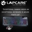 LAPCARE Champ LGC-003 Wired Gaming Keyboard & Mouse Combo (111 Keys, 3600 DPI Adjustable, Multimedia Shortcut Keys, Black)_3