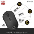 LAPCARE Safari 006 Wireless Optical Gaming Mouse with Silent Click Buttons (1600 DPI, Ergonomic Design, Black)_3
