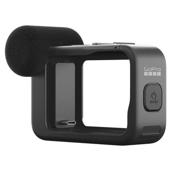 GoPro Camera Media Mod For HERO09 Black, HERO10 Black, HERO11 Black, HERO12 Black (Removable Windscreen, ADFMD-001, Black)_1