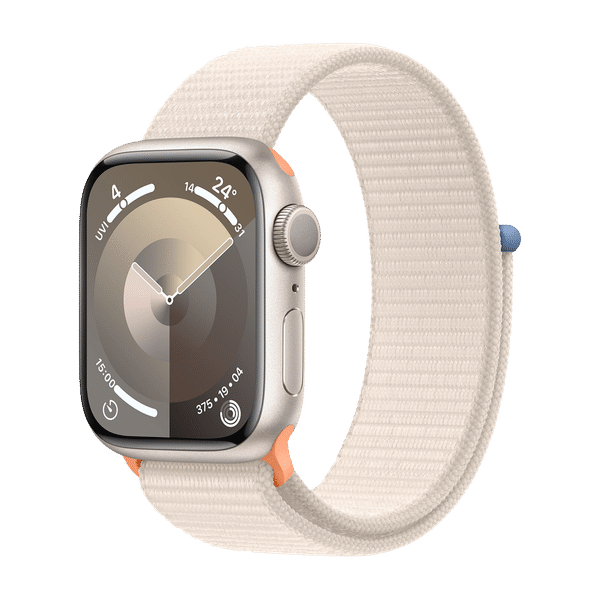 Apple Watch Series 9 GPS with Starlight Sport Loop - S/M (41mm Display, Starlight Aluminium Case)_1