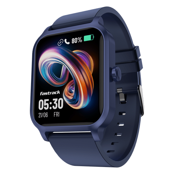 fastrack Rave FX Smartwatch with Bluetooth Calling (46.48mm UltraVU Display, IP68 Water Resistant, Blue Strap)_1