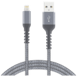 ultraprolink Nylokev Plus Type A to Lightning 4.9 Feet (1.5M) Cable (Sync & Charge, Grey)_1