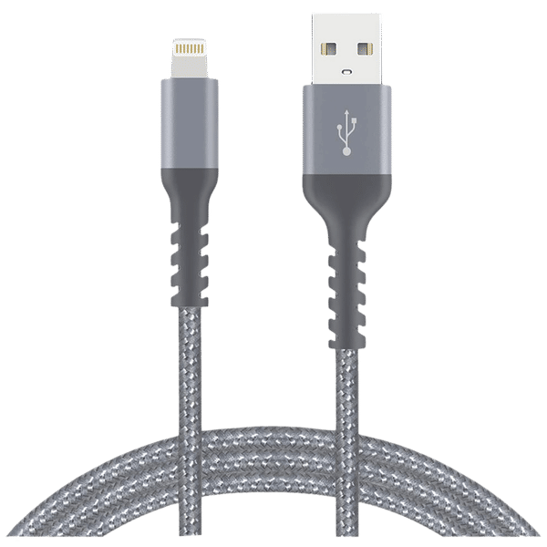 ultraprolink Nylokev Plus Type A to Lightning 4.9 Feet (1.5M) Cable (Sync & Charge, Grey)_1