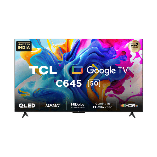 Buy TCL C645 126 cm (50 inch) QLED 4K Ultra HD Google TV with Dolby Vision  & Dolby Atmos Online - Croma