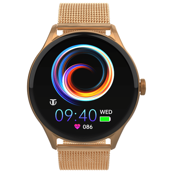 TITAN Evoke Smartwatch with Bluetooth Calling (36.32mm AMOLED Display, IP68 Water Resistant, Rose Gold Strap)_1