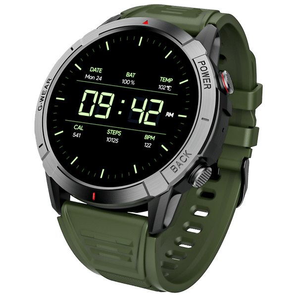boAt Lunar Fit Smartwatch with Bluetooth Calling (36.9mm AMOLED Display, IP67 Water Resistant, Deep Green Strap)_1