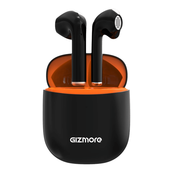 Gizmore 801 Air TWS Earbuds with Environmental Noise Cancellation (IP67 Water Resistant, 25 Hours Playback, Black)_1